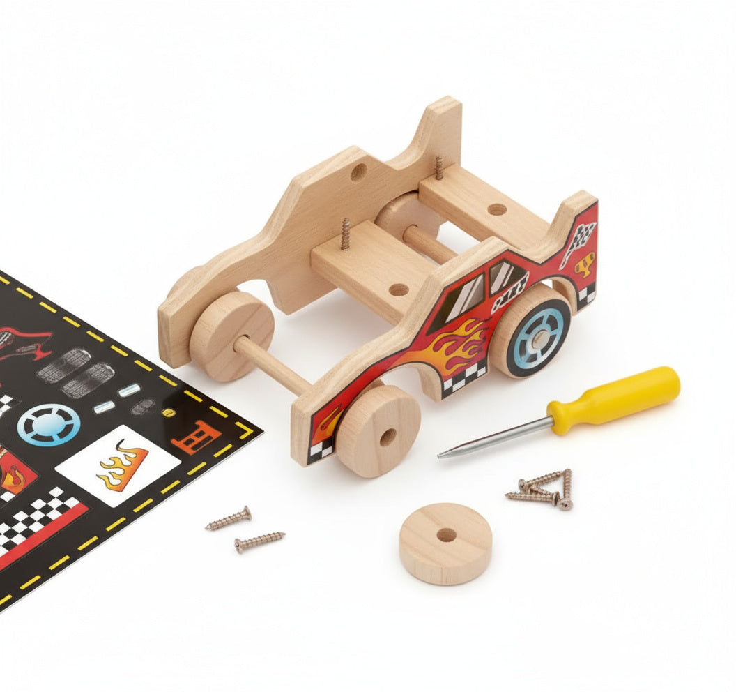 DIY Wooden Kits w/ Stickers - Kids Building Kit