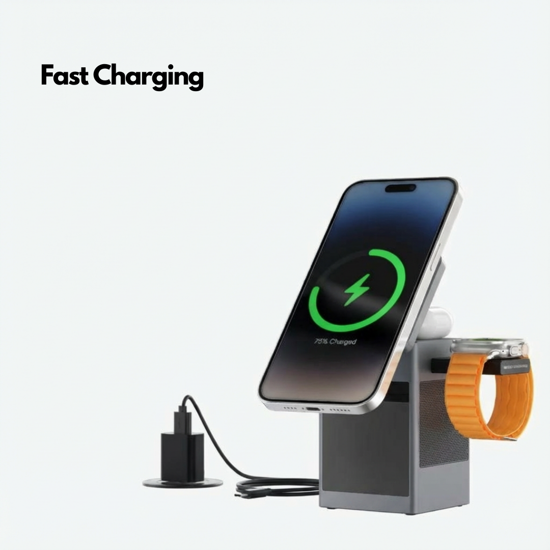 6 in 1 Magnetic Wireless Charger & Speaker
