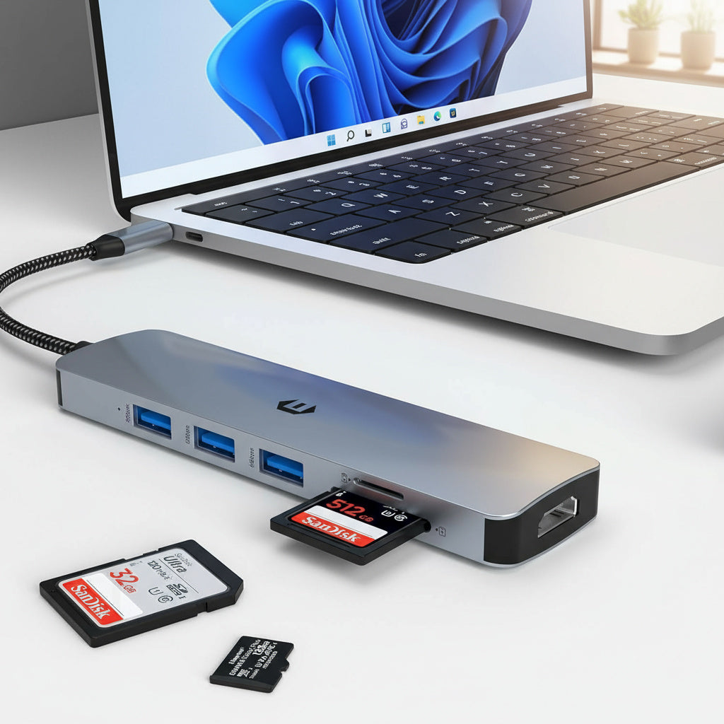 Tymyp USB C Hub 6 in 1 USB C to USB Adapter