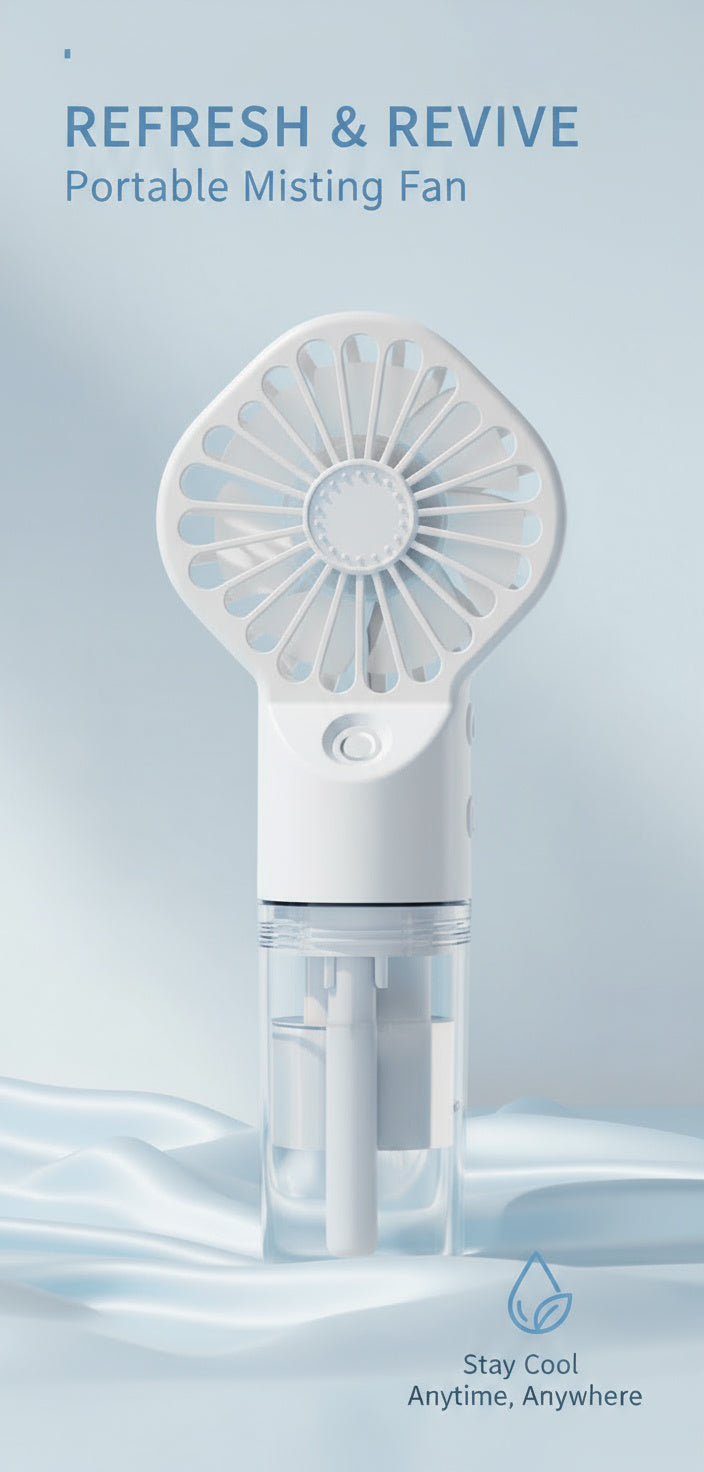 BreezeMist - Mini Portable Spray Cooling Fan