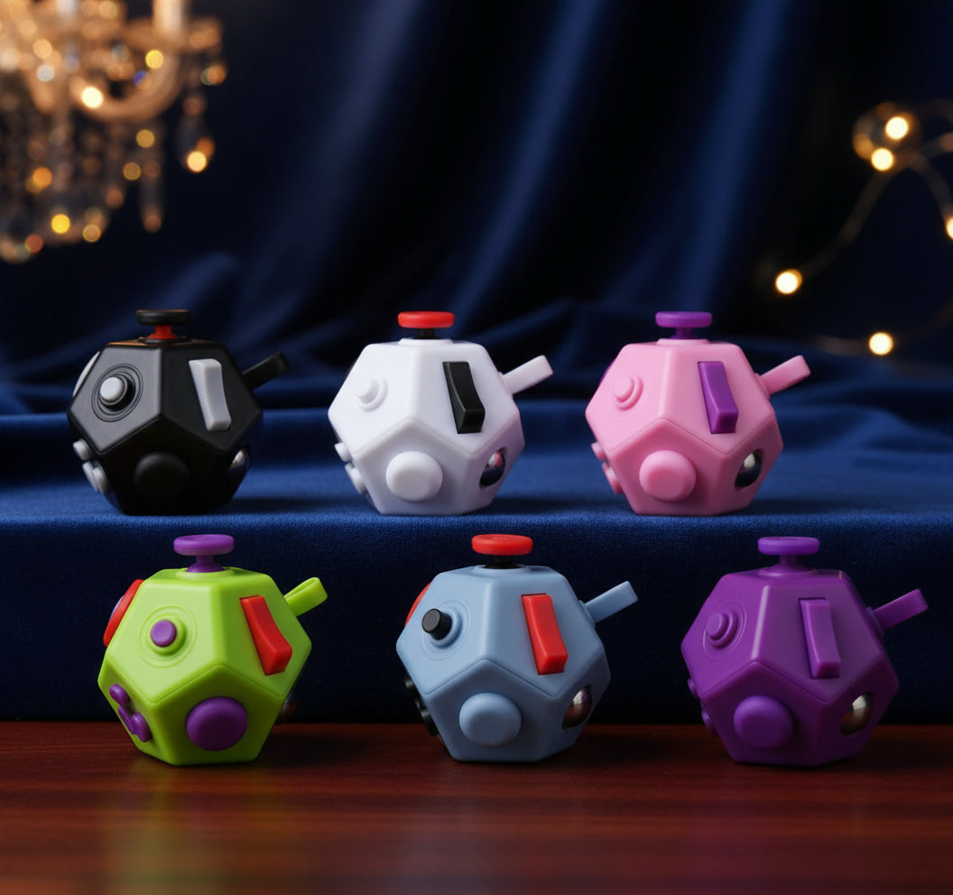 12-Sided Stress Relief Toy Cube