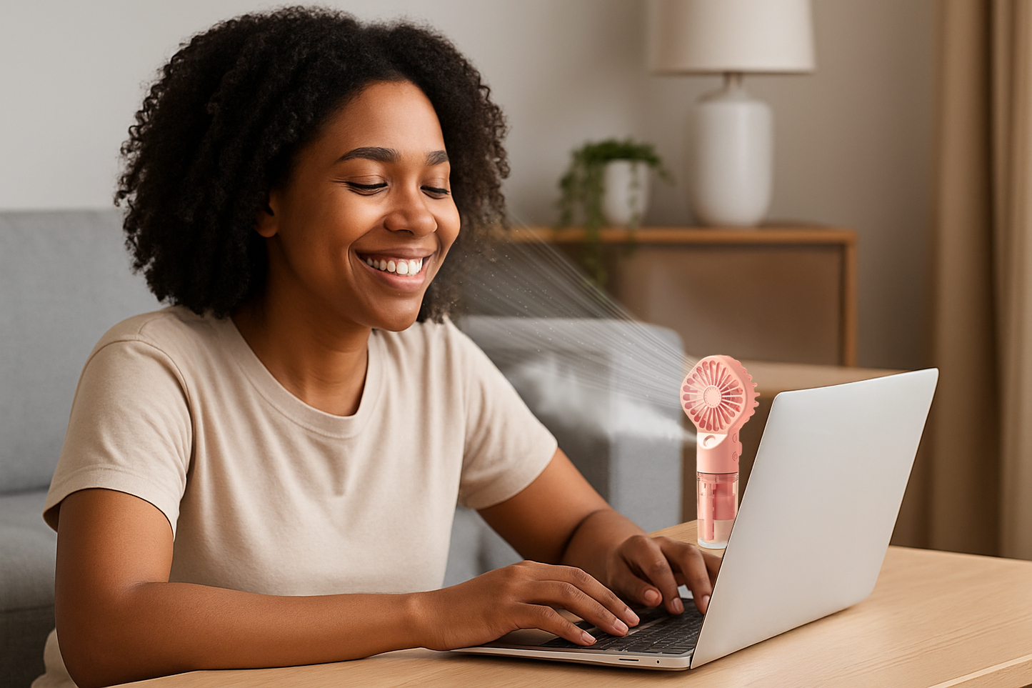 BreezeMist - Mini Portable Spray Cooling Fan