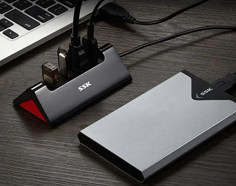 USB 3.0 Hub with 4 Ports and Power Supply Function