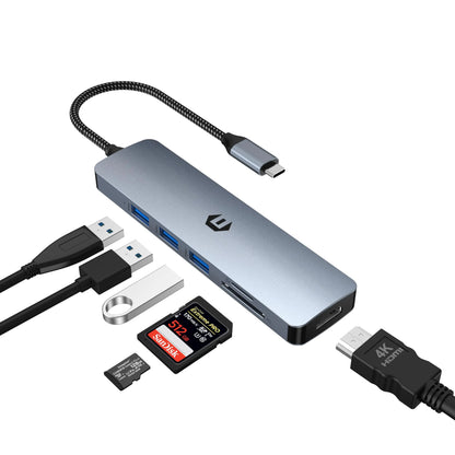 Tymyp USB C Hub 6 in 1 USB C to USB Adapter