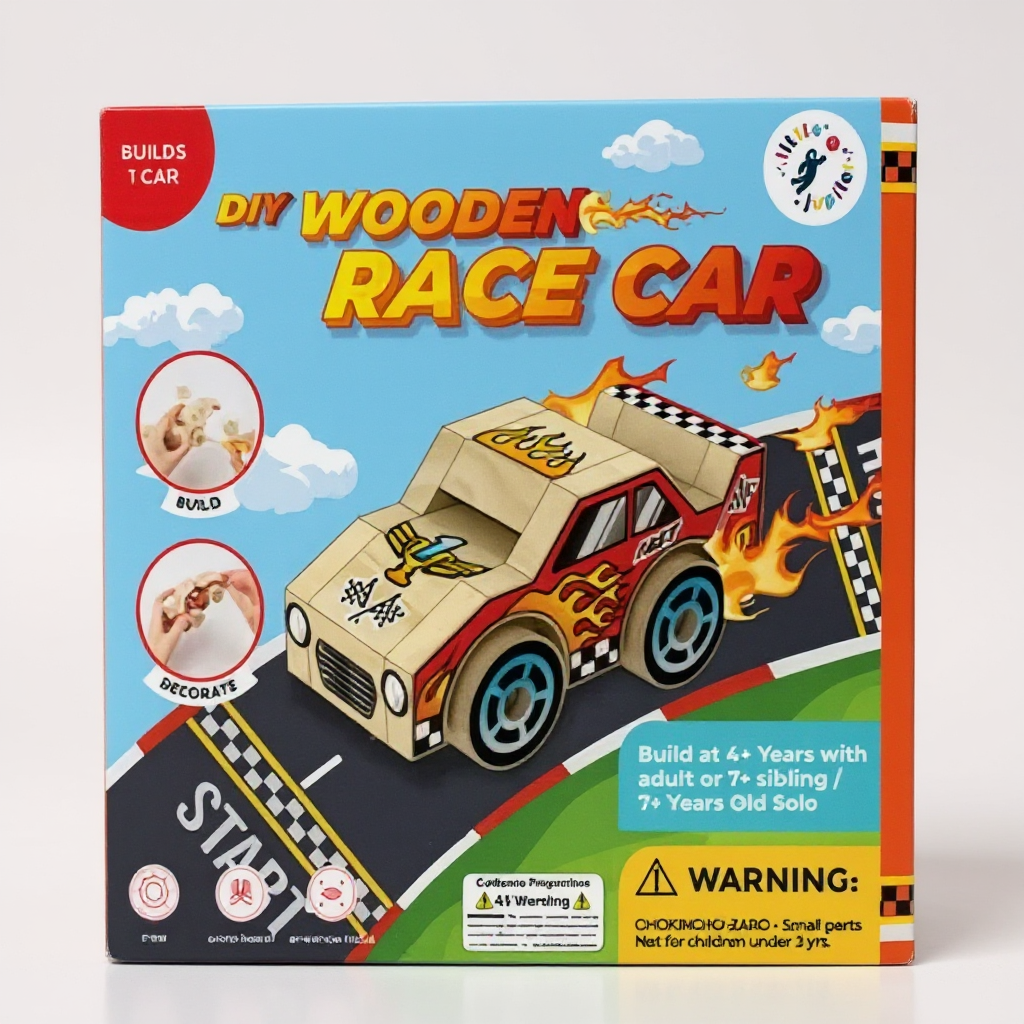 DIY Wooden Kits w/ Stickers - Kids Building Kit