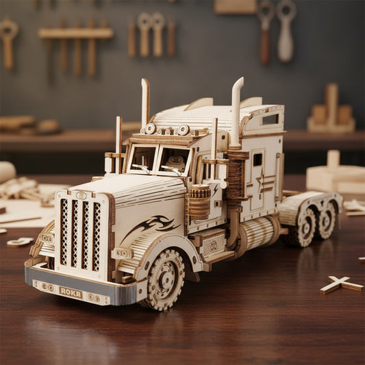ROKR 3D Wooden Puzzle for Adults-Mechanical Car Model Kits