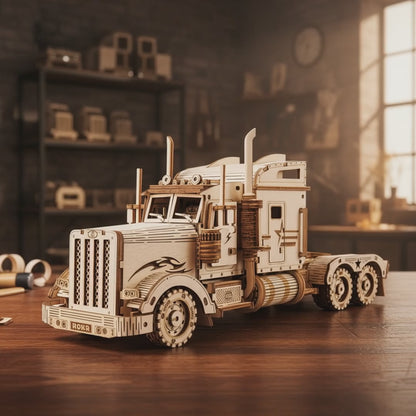 ROKR 3D Wooden Puzzle for Adults-Mechanical Car Model Kits